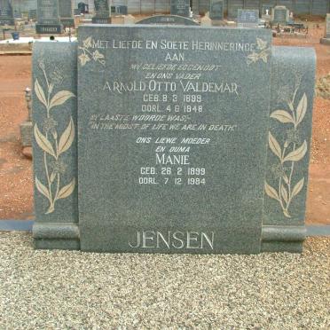 JENSEN Arnold Otto Valdemar 1899-1948 &amp; Manie 1899-1984