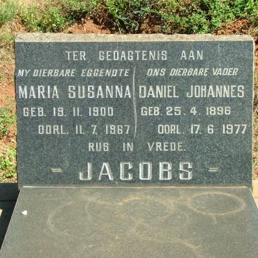 JACOBS Daniel Johannes 1896-1977 &amp; Maria Susanna 1900-1967