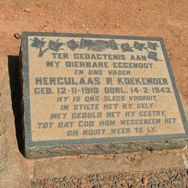 KOEKEMOER  Herculaas P. 1910-1943