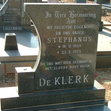 KLERK Stephanus, de 1929-1975