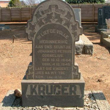 KRUGER Johannes Petrus Cornelius 1944-1945
