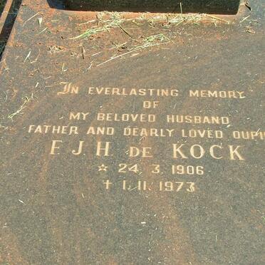 KOCK F.J.H., de 1906-1973
