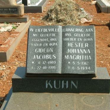 KUHN Gideon Jacobus 1909-1976 &amp; Hester Johanna Magritha 1912-1994