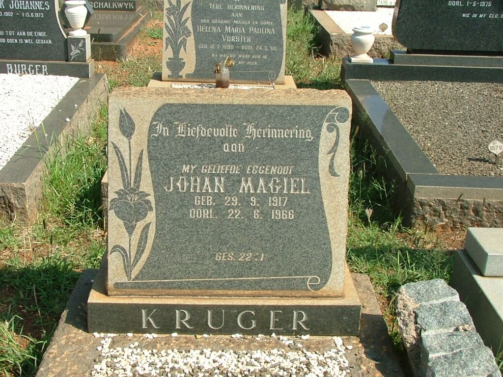 KRUGER Johan Magiel 1917-1966