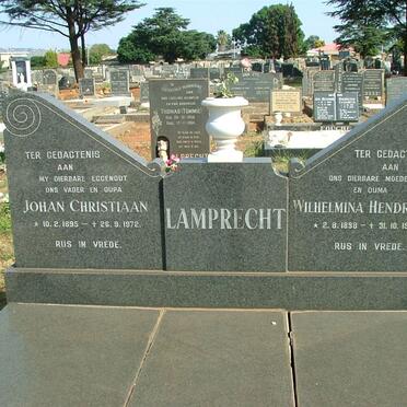 LAMPRECHT Johan Christiaan 1895-1972 &amp; Wilhelmina Hendrina M. 1898-1978