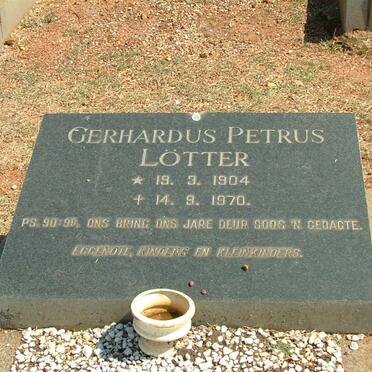 LÖTTER Gerhardus Petrus 1904-1970