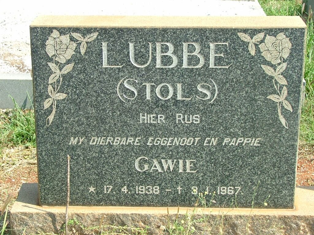 LUBBE Gawie 1938-1967