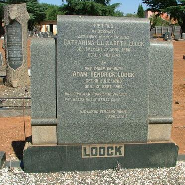 LOOCK Adam Hendrick 1880-1964 &amp; Catharina Elizabeth MEYER 1880-1943