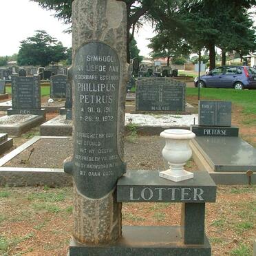 LÖTTER Phillipus Petrus 1911-1972