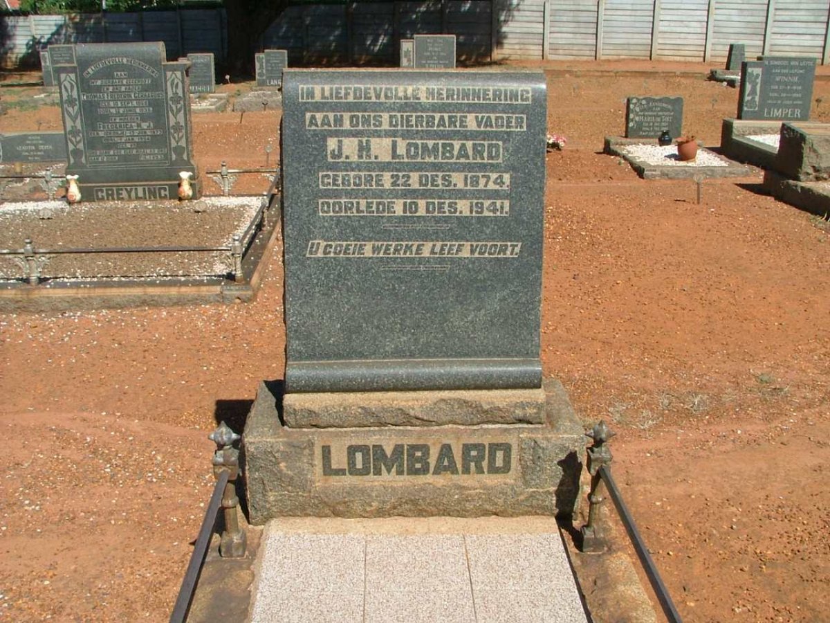 LOMBARD J.H. 1874-1941