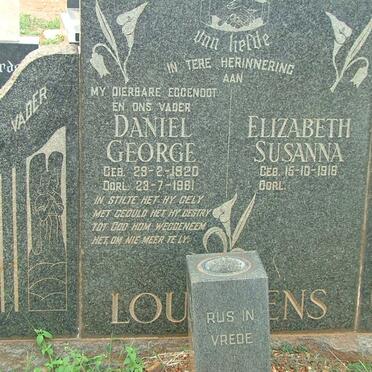 LOURENS Daniel George 1920-1961