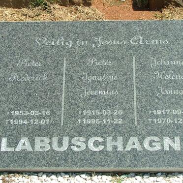 LABUSCHAGNE Pieter Ignatius Jeremias 1915-1996 &amp; Johanna Helena Josina 1917-1970 :: LABUSCHAGNE Pieter Frederick 1994