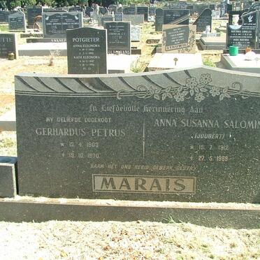 MARAIS Gerhardus Petrus 1903-1970 &amp; Anna Susanna Salomina JOUBERT 1912-1989