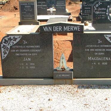 MERWE Jan, van der 1931-1983 &amp; Magdalena 1936-