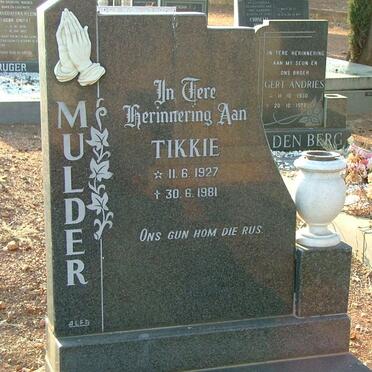 MULDER Tikkie 1927-1981