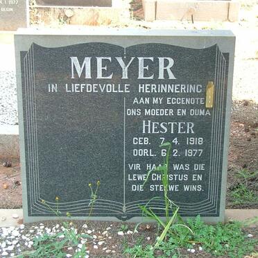 MEYER Hester 1918-1977