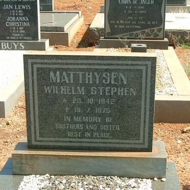 MATTHYSEN Wilhelm Stephan 1942-1975