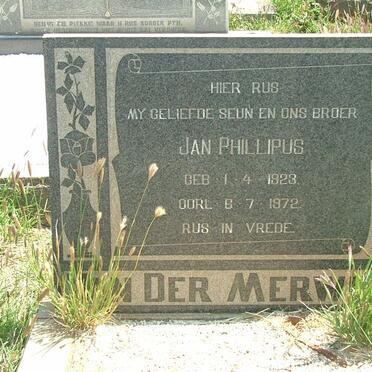 MERWE Jan Phillipus, van der 1923-1972