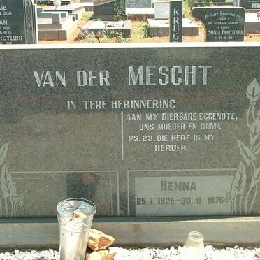 MESCHT Henna, van der 1924-1975