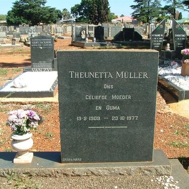 MÜLLER Theunetta 1909-1977