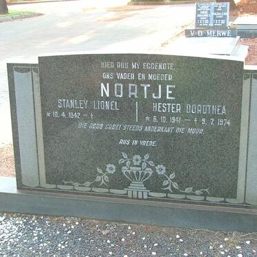 NORTJE Stanley Lionel 1942- &amp; Hester Dorothea 1941-1974