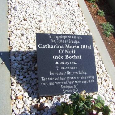 O'NEIL Catharina Maria nee BOTHA 1924-2009