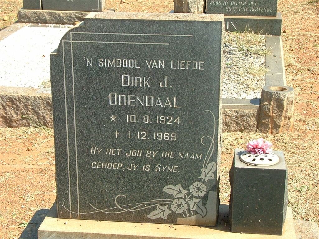 ODENDAAL Dirk J. 1924-1969
