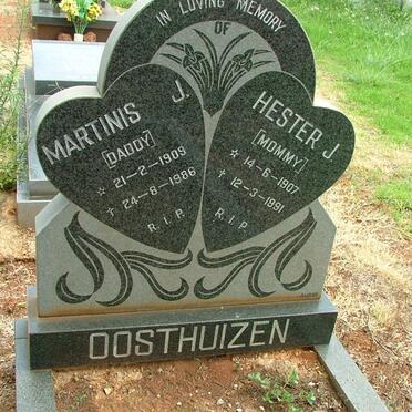 OOSTHUIZEN Martins J. 1909-1986 &amp; Hester J. 1907-1991