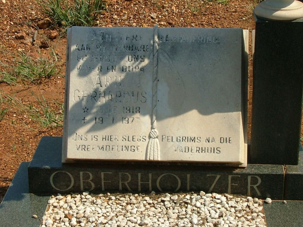 OBERHOLZER Arie Gerhardus 1918-1977