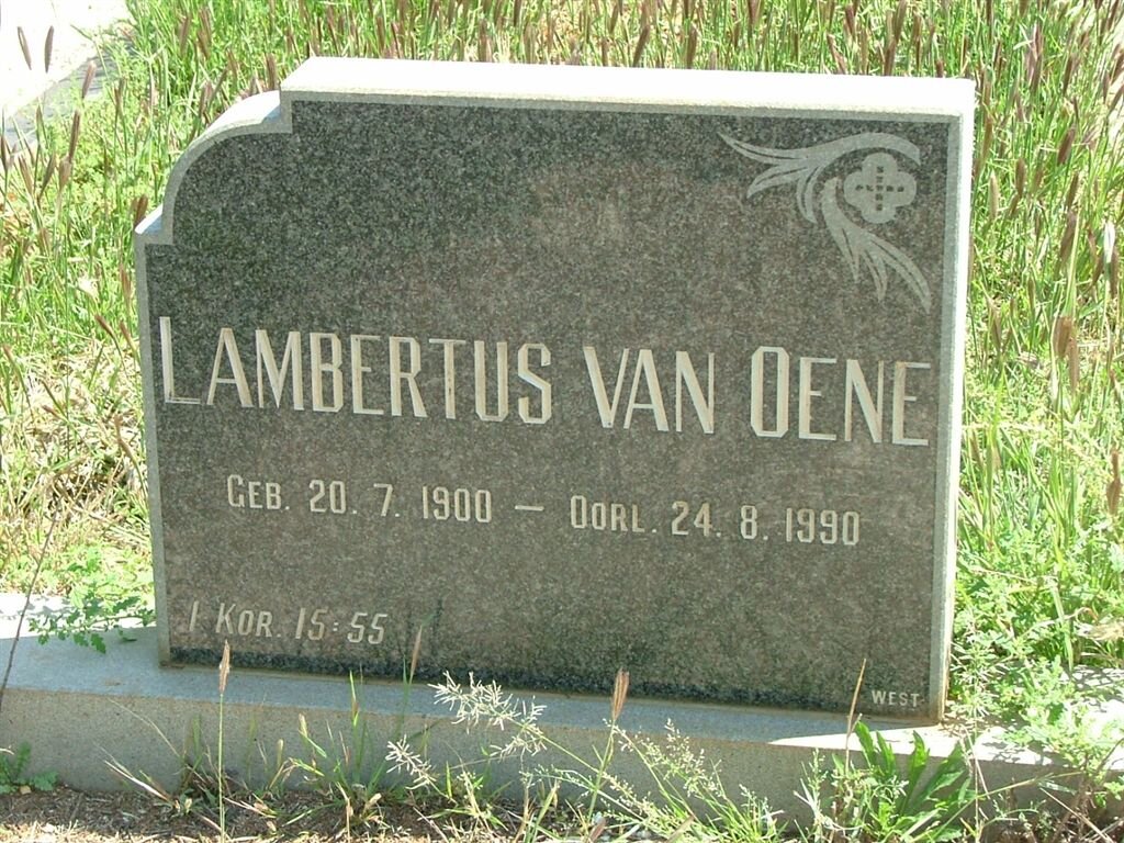 OENE Lambertus, van 1900-1990