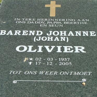 OLIVIER Barend Johannes 1957-2005