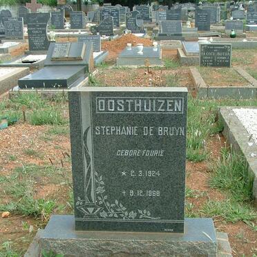 OOSTHUIZEN Stephanie Du Bruyn nee FOURIE 1924-1868