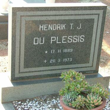 PLESSIS Hendrik T.J., du 1889-1973