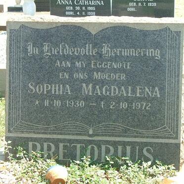 PRETORIUS Sophia Magdalena 1930-1972