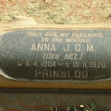 PRINSLOO Anna J.C.M. nee NEL 1904-1970