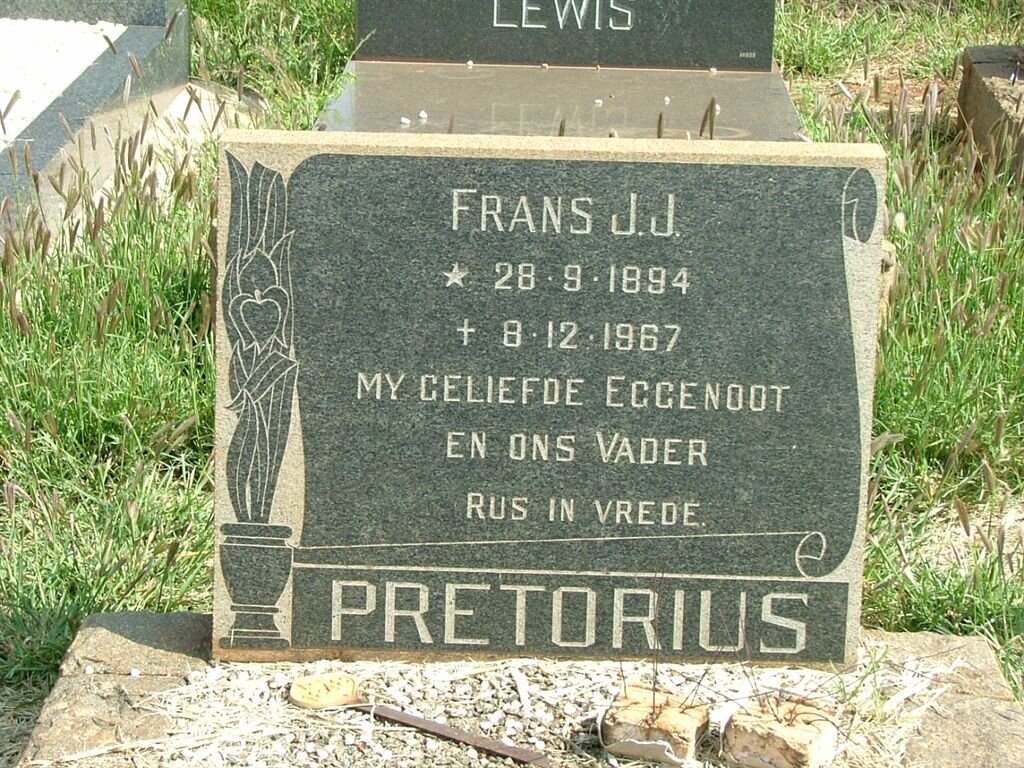 PRETORIUS Frans J.J. 1894-1967