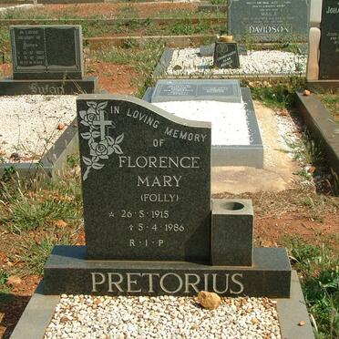 PRETORIUS Florence Mary 1915-1986
