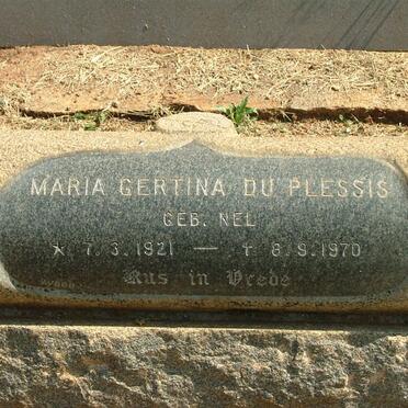 PLESSIS Maria Gertina, du nee NEL 1921-1970