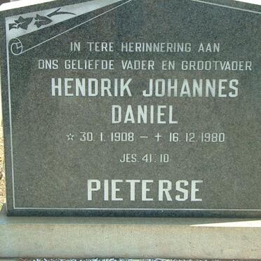 PIETERSE Hendrik Daniel 1908-1980