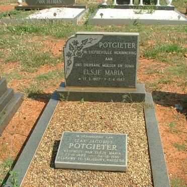 POTGIETER Izak Jacobus 1893-1956 &amp; Elsje Maria 1907-1987
