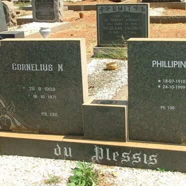 PLESSIS Cornelius M., du 1909-1971 &amp; Phillipina 1910-1999