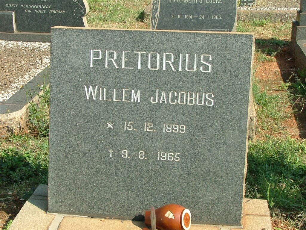 PRETORIUS Willem Jacobus 1899-1965