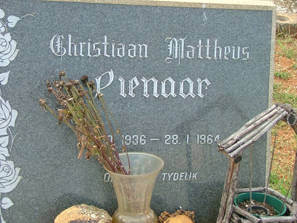 PIENAAR Christiaan Mattheus 1936-1964