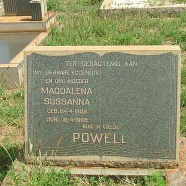POWELL Magdalena Sussanna 1908-1968