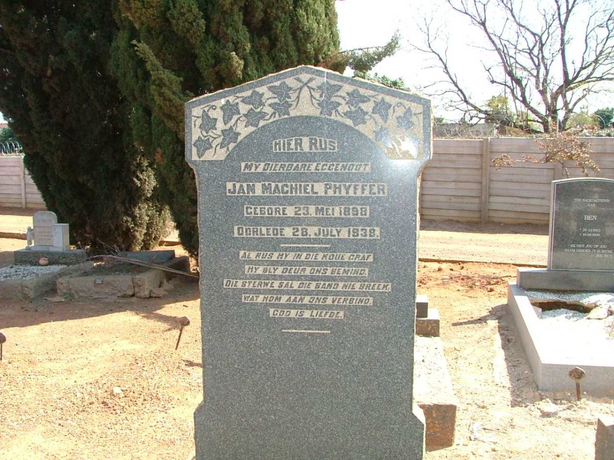 PHYFFER Jan Machiel 1898-1938