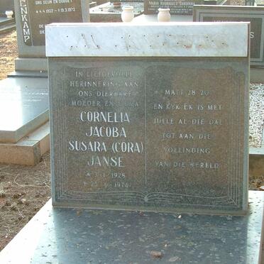 RENSBURG Cornelia Jacoba Susara, Janse van 1928-1978