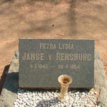 RENSBURG Petra Lydia, Janse van 1945-1954