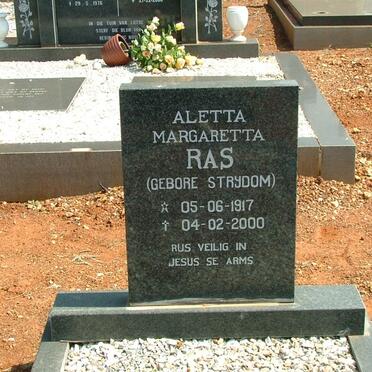 RAS Aletta Margaretha nee STRYDOM 1917-2000