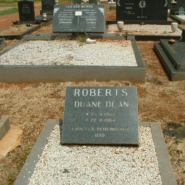 ROBERTS Duane Dean 1967-1984