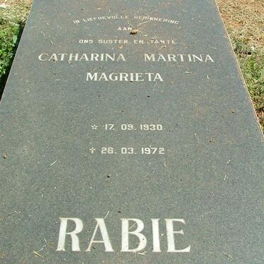 RABIE Catharina Martina Magrieta 1930-1972
